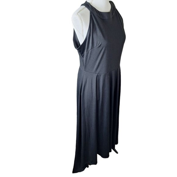 Long Black Dress Women XL Halter Sleeveless Top with Zipper Back Classic - Picture 1 of 13